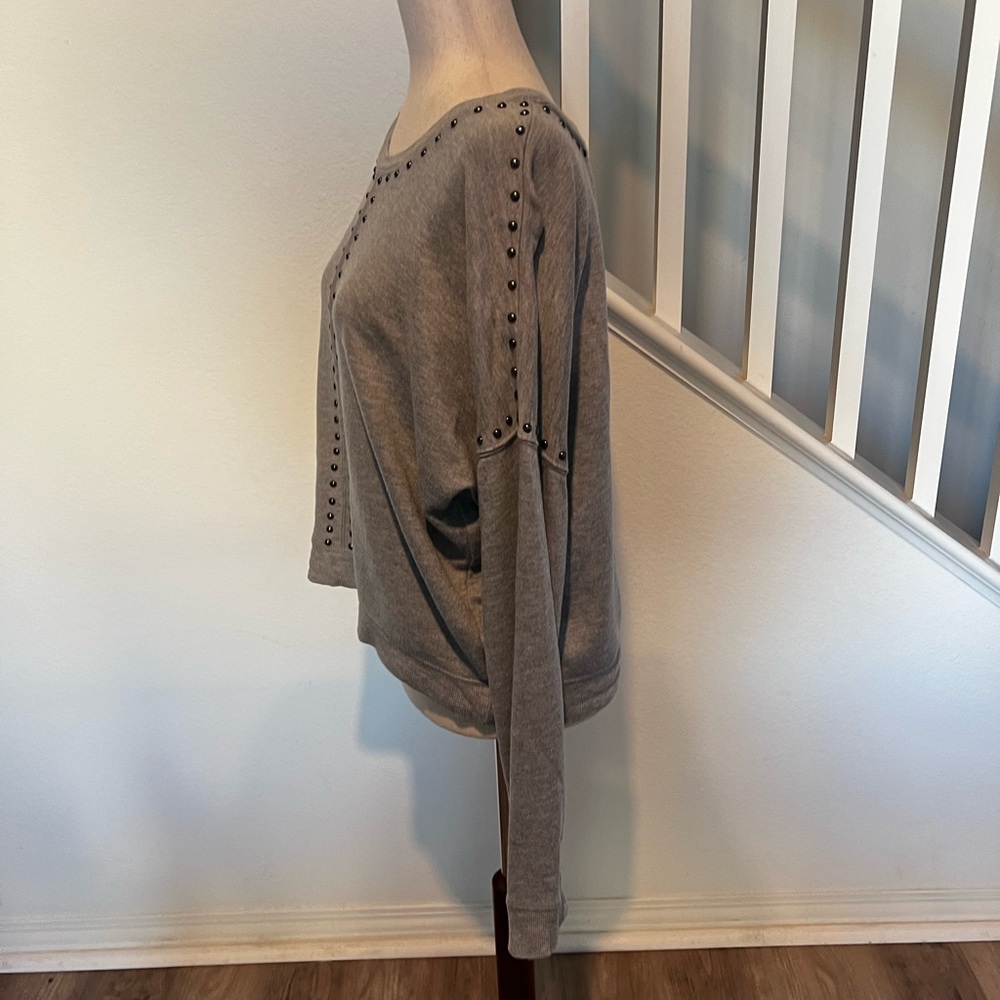 Rails “Wilson” Studded Heather Gray Sweatshirt Me… - image 5